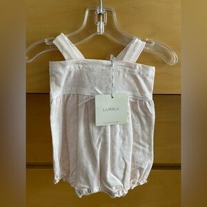 La Perla Polka Dot Pink Lace Trim One Piece (new with tag)